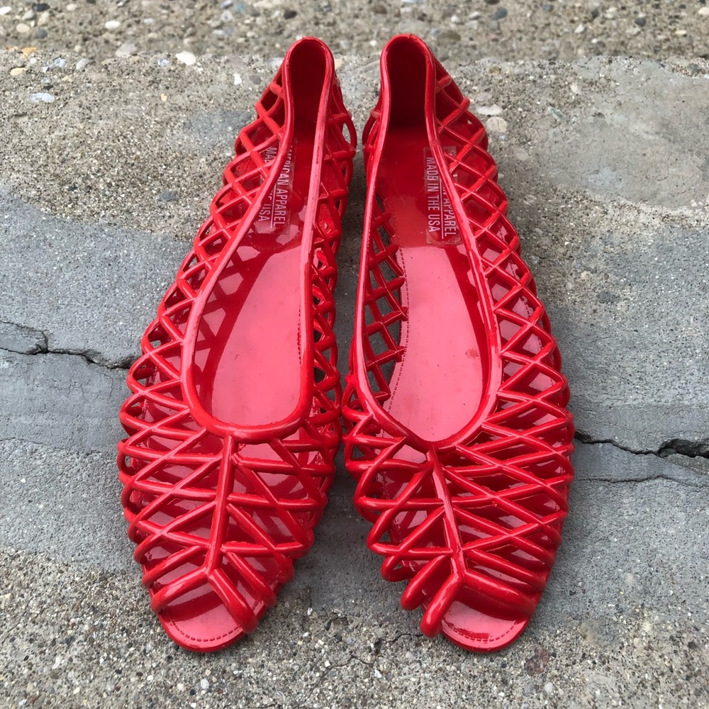 American Apparel Lattice Jelly Flats